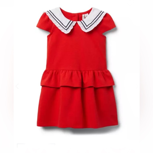 Janie and Jack Other - Girls👧🏻Janie & Jack Sailor Collar Ponte Dress👗Sz 5